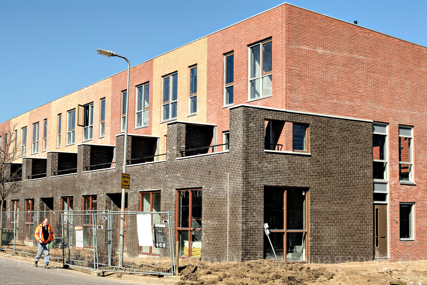 Bouw aan de Graslaan van koopwonigen in 2006