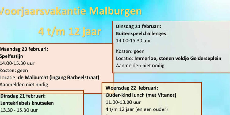 Volop activiteiten voor kinderen tussen de 4 en 12 jaar tijdens de voorjaarsvakantie